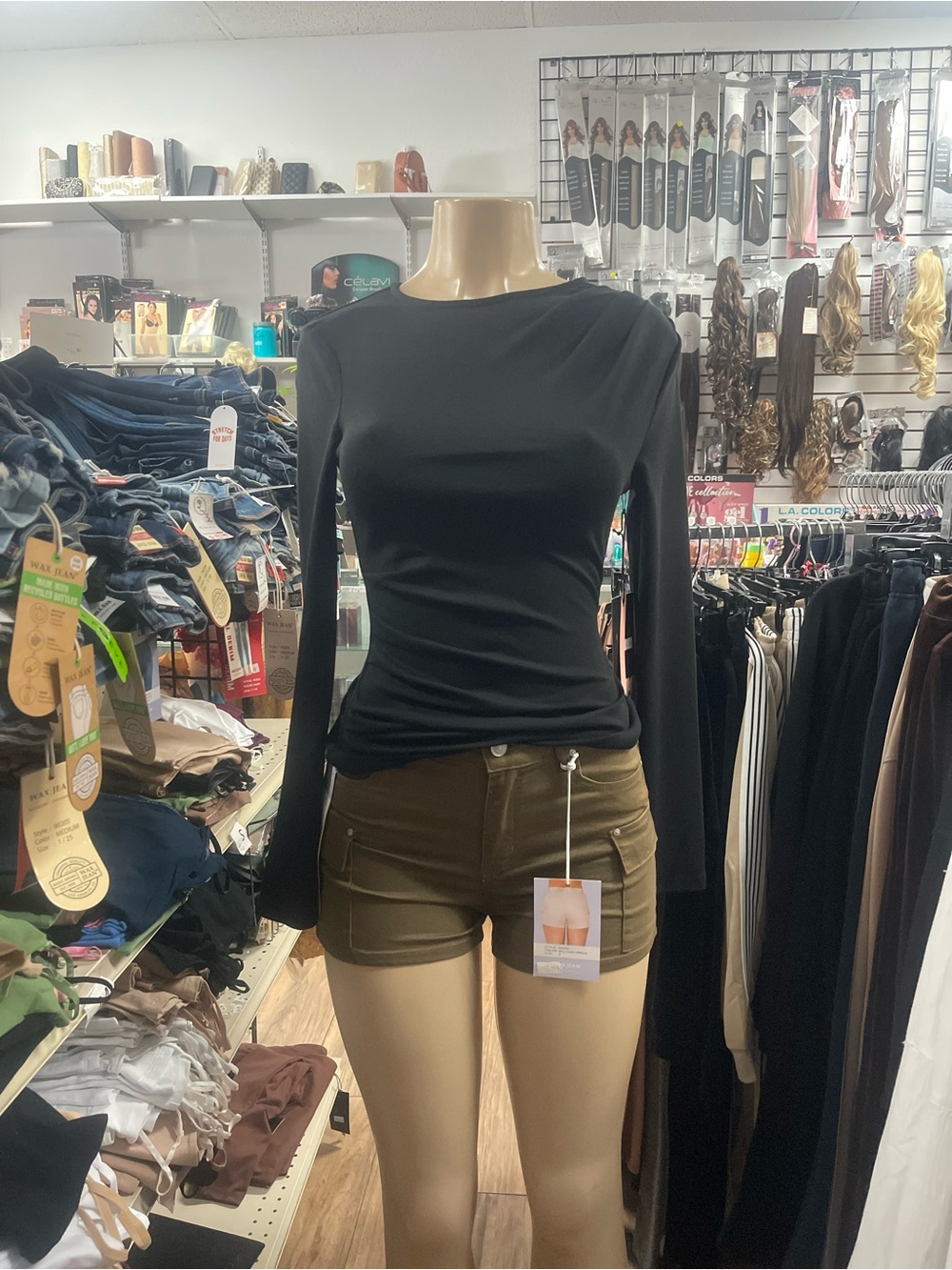 Classic Black Long-Sleeve Women's Top